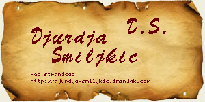 Đurđa Smiljkić vizit kartica